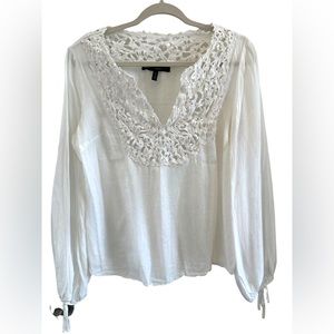 WHBM peasant top with crochet | size 10